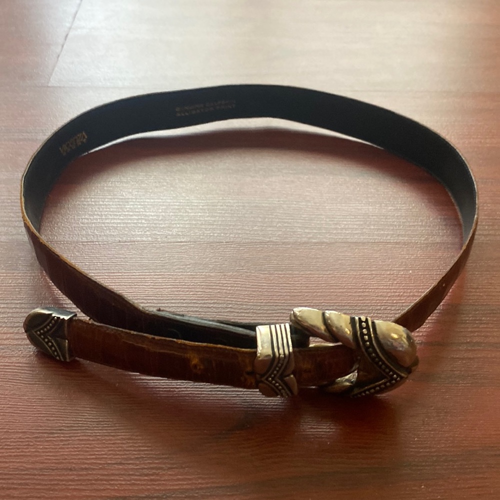 Vicenza sport belt woman authentic calfskin 34  designer belt alligator print